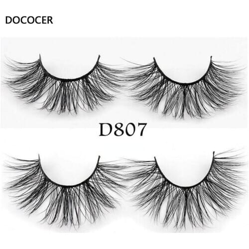 DOCOCER Lashes 25mm 3D Mink Eyelashes Handmade Mink Lashes cruelty-free Lightweight False Eyelashes Dramatic Lashes Makeup D807
