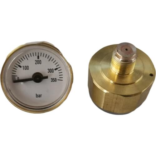 28mm Dial Precision Bourdon Tube Air Pressure Gauge Manometer 350Bar With G1/8 Thread For PCP