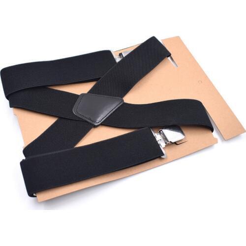 50mm Wide Elastic Adjustable Men Trouser Braces Suspenders X Shape with Strong Metal Clips Suspenders tirantes Unisex Braces