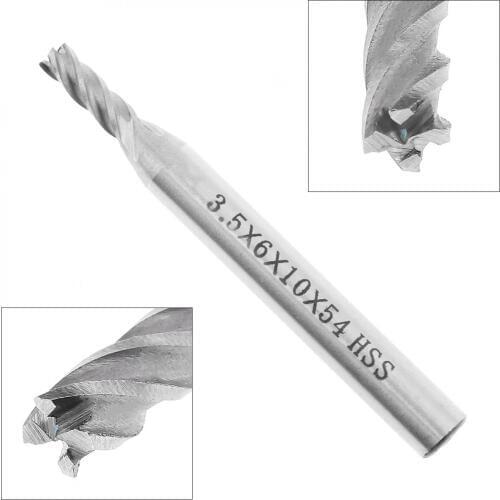 3.5mm 4 Flute HSS & Aluminum End Mill Cutter with Super Hard Straight Shank for CNC Mold Processing