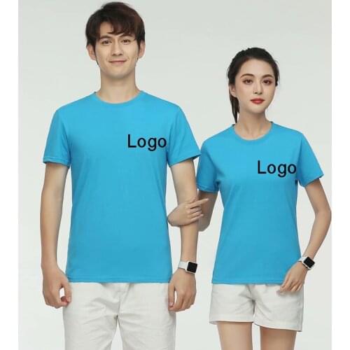 1Pcs Free Photo /Logo Design Brand 100% Cotton Custom T Shirt For Men Women DIY T-shirt Tee Child Team clothing work uniform