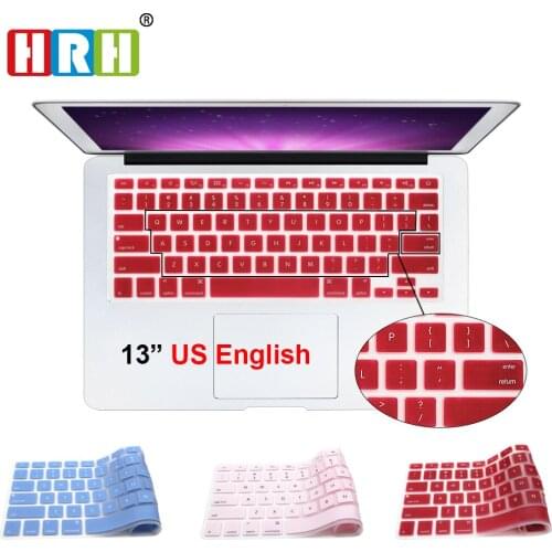 HRH US Silicone Laptop keyboard Skin Protector Cover Protective film Guard for Macbook Pro Air Retina 13 15 17 Old Before 2016