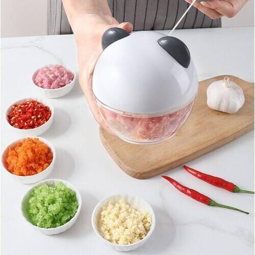 Mini Garlic Slicer Household Mincing Machine Minced Hand Pull Grinder Grill Vegetable Meat Kitchen Multi Chopper Shredder Gadget