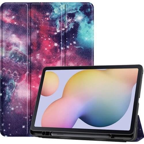 T875 Leather Case Flip Fund Stand Smart Cover with Pencil Slot for Samsung Galaxy Tab S7 11" T870/T875 TPU Case+Stylus