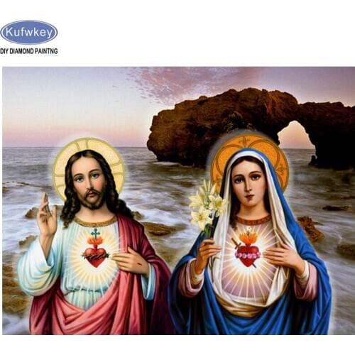 5D DIY Diamond Painting square Diamond Embroidery Jesus the virgin Full Drill square Resin diamond mosaic set home Decoration