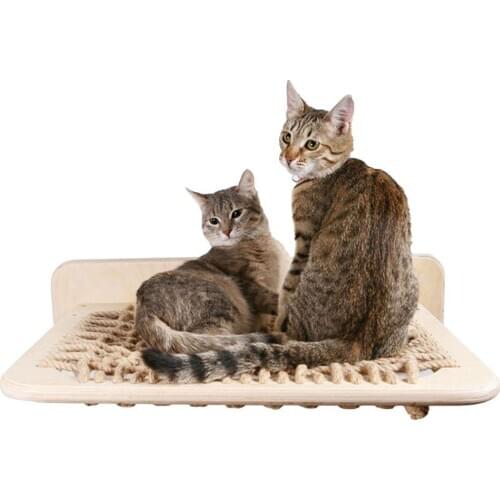 Cat Wall Mounted Bed Hammock Cats Pet Bed Mat Durable Practical Climbing Frame Wall Platform Cat Kitty Hanging Bed