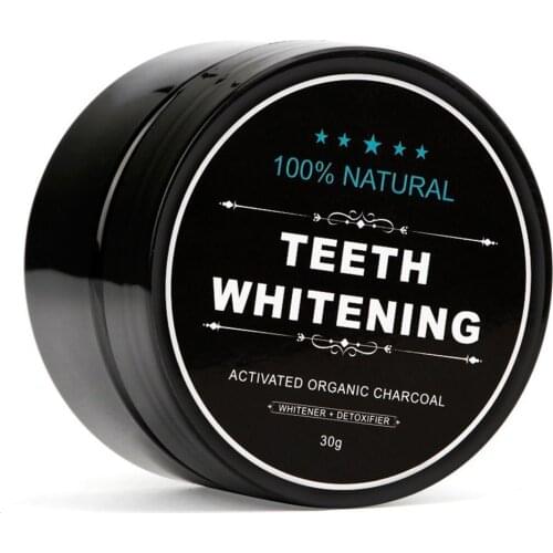30g Natural Teeth Whitening Powder Whitener Activated Organic Charcoal Powder Polish Teeth Clean Strengthen Smoke Coffee Remove