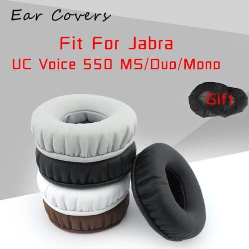Ear Covers Earpads For Jabra UC Voice 550 MS / Duo / Mono Headphone Replacement Earpad