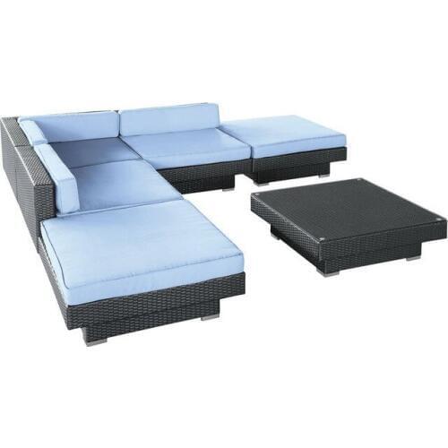 New Design Sunny 6-Piece Outdoor Wicker Sectional Sofa Set