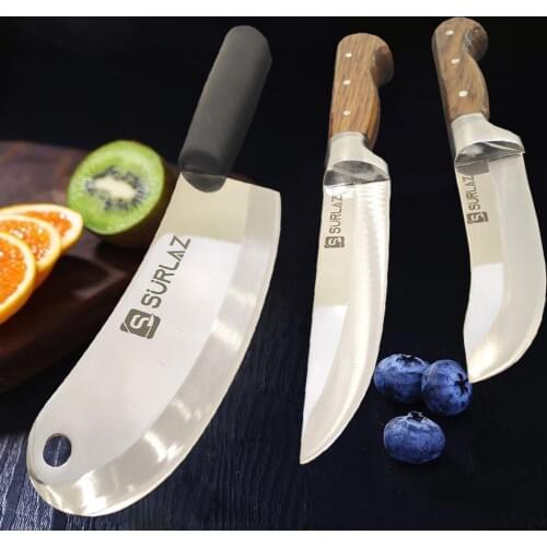 3 PCS Kitchen Knife Meat Knife Set Meat Chopping Slicing Vegetable Cutter Cleaver Kitchen Knives Stainless Steel SürLaz