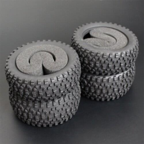 4PCS RC 1/10 Scale Buggy Tires Front and Rear With Foam Inserts OD: 85mm/3.34" ID: 56mm/2.2" For Redcat HSP HPI Racing Model Car