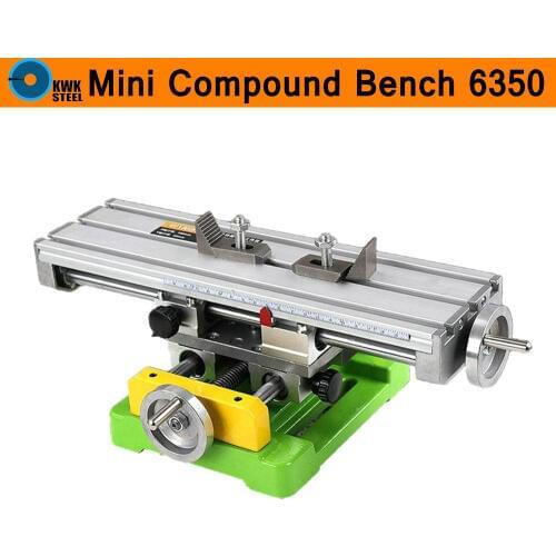 Mini Compound Bench Slide Table Worktable Milling Working Cross Table Drilling Machine For Bench Drill X-Y Adjustment BG-6350