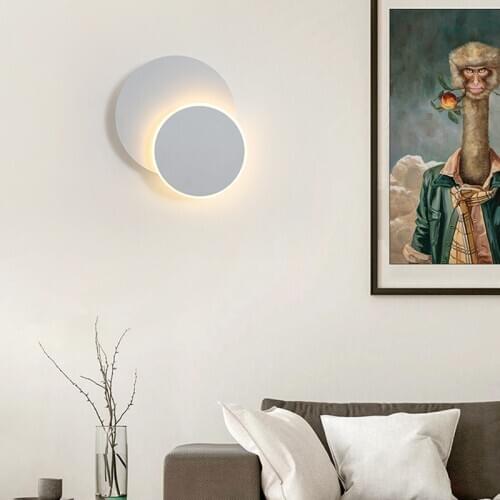 Modern minimalist LED bedroom bedside wall lights living room lighting iron acrylic balcony aisle corridor study wall lamps