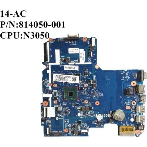SZWXZY Excellent For HP Pavilion 14 14-AC Laptop Motherboard N3050 CPU 814050-001 100% Working