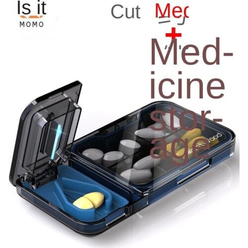 Pill Box 7 Days Portable Subpackaging Box Small Size Portable Mini Dispenser Medicine Pill Storage Box with Pill Cutter Japan