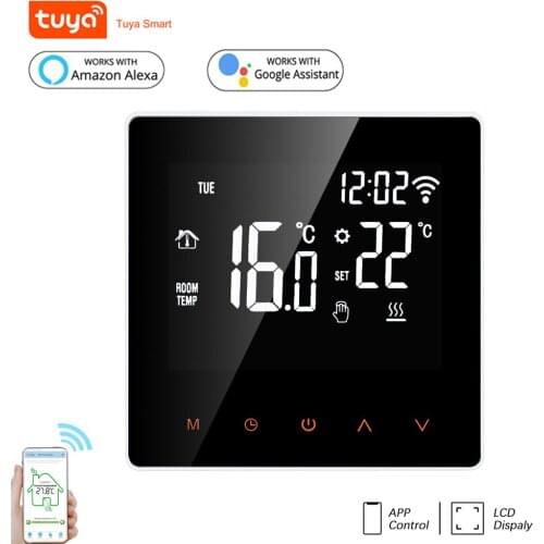 Tuya WiFi Smart Thermostat LCD Display Touch Screen for Electric Floor Heating Water/Gas Boiler Temperature Remote Controller