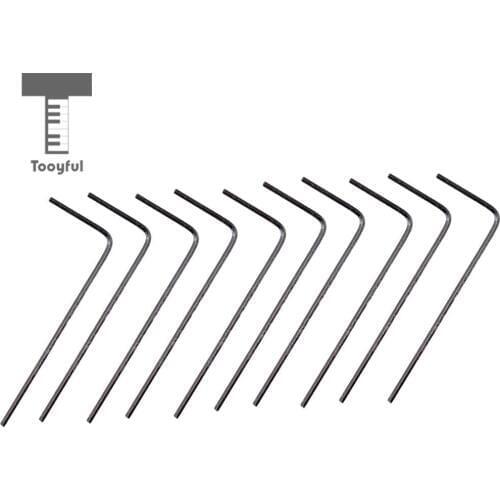 10 Pieces Guitar Bridge Saddle Iron Hexagon Hex Wrench 1.27mm for Electric Guitar Replacement Repair Parts