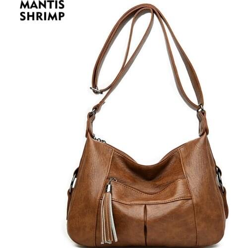 Women Bag Pu Leather Handbag Shoulder Bags for Girls Luxury Crossbody Bag High Quality Designer Bag Fashion Tassel Messenger Bag