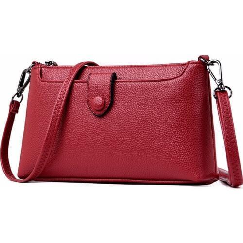 2019 Female Messenger Bags High Quality Small Leather Shoulder Bag Sac A Main Women Vintage Flap Clutch Bag For Girls Bolsa New