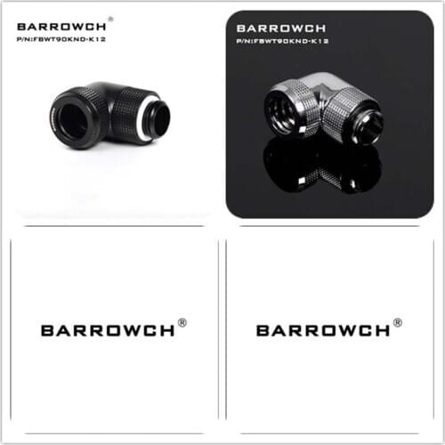 Barrowch water cooling Hard tube G1/4 Compression 90 degree Fitting for OD12mm water cooler heatsink PC modding FBWT90KND-K12