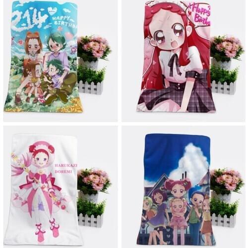 1PCS Magical DoReMi Fashion Customized Anime Bath Towels Handkerchief Soft Face Towel Cartoon Washcloth Unisex NEW