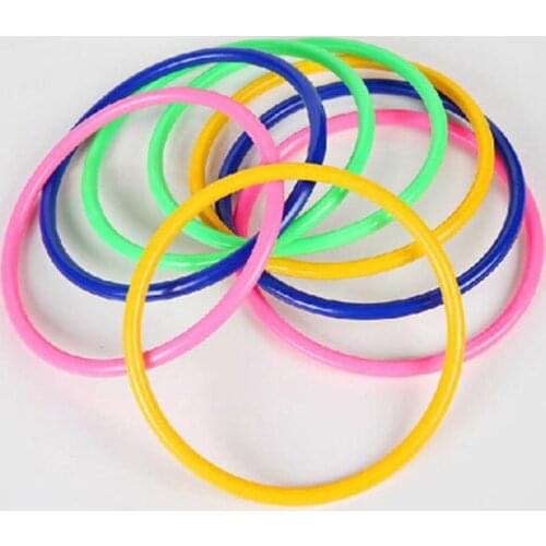14.5cm/16.5cm 5 Pcs Fashion Puzzle Game for Kids Colorful Toss Cast Circle Sets Educational Toy Color: random send