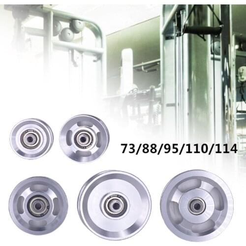 73-114MM Gym Cable Pulley Universal Aluminium Alloy Bearing Pulley Wheel for Home DIY Fitness Heavy Duty Workout Accessories