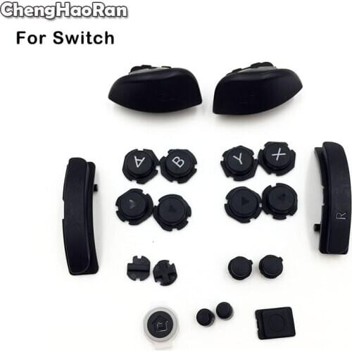 ChengHaoRan Black Button For Switch NS Joy-Con L R ZL ZR Button ABXY D-Pad Button SL SR Buttons For Nintendo Switch Left Right C