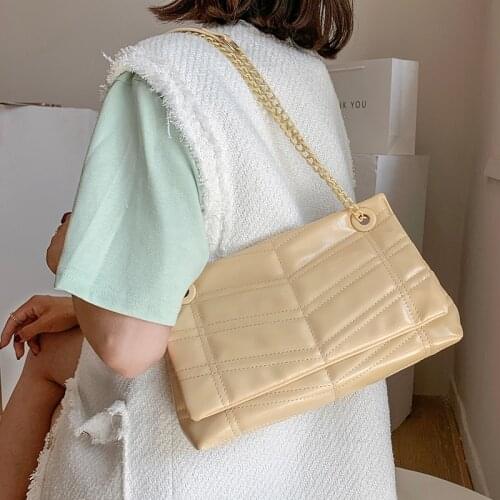 Designer Women Pu Leather Handbags Small Shoulder Bags Fashion Ladies Chain Crossbody Bags for Women Casual Female Messenger Bag