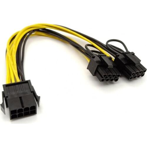 8 Pin To Dual 8 (6+2) Pin PCI Express Power Converter Cable For Graphics GPU Video Card PCIE PCI-E VGA Splitter Hub Power Cable
