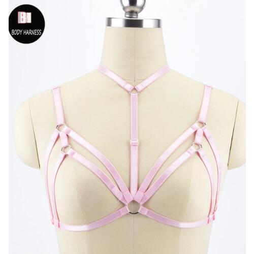 Pastel Goth Cosplay Cage Bra Fetish Wear Harness China Things Adjustable Body Harness Sexy Lingerie Gothic Top Bondage Harness