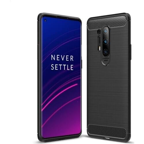 Soft Carbon Fiber Case For Oneplus 8 Pro Cover Protective Housings Fitted Phone Bumper For Oneplus 8 Pro Case Funda Etui 6.78
