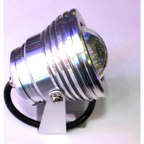 New arrival underwater led red green blue silver shell Convex lens 12v 10w underwater light pool with super bright pool light