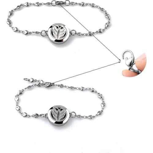 Perfume Essential Oil AromaLocket Adjustable Stainless Steel Chain Bracelet 20mm Twist Screw Diffuser Free 10pad Kids Women Gift