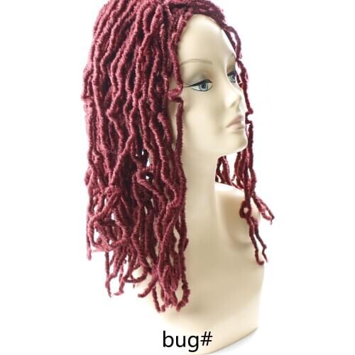 Prettyplus Goddess Nu Locs Soft Crochet Hair Braids 18" Faux Locs Curly Synthetic Hair Pre-Loop Crochet Braiding Extension Hair