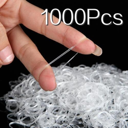 1000pcs/pack Women Girls Hair Rubber Band Elastic Rope Bind Tie Ponytail Holder Accessories Hair Styling Tools elastico ribbon