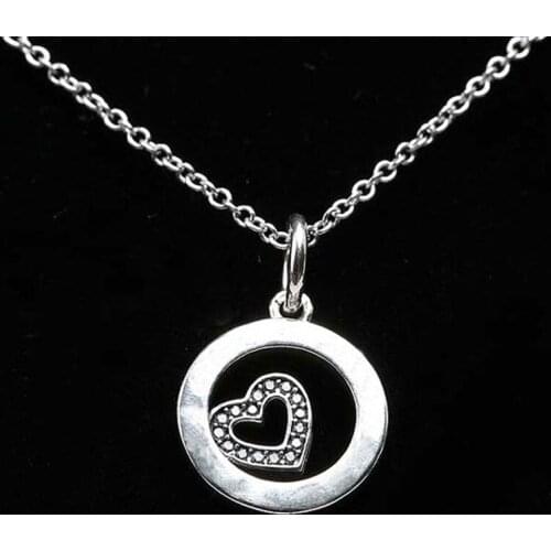 S925 Sterling Silver Necklace Love Heart Clear Cubic Zirconia Necklaces For Women Wedding Party fit Lady Fine Jewelry