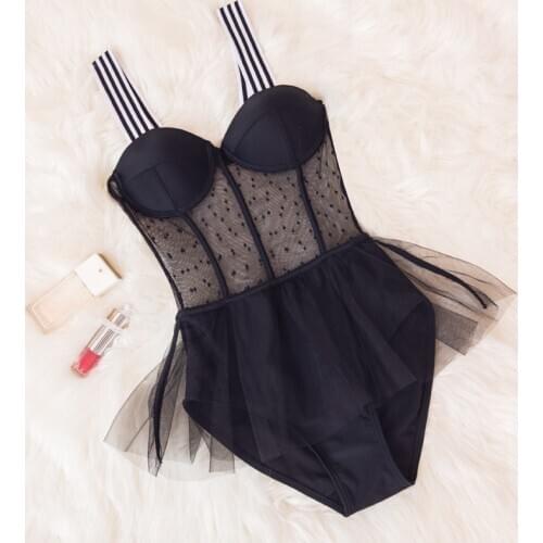 STAERK Sexy Black One Piece Large Swimsuits Push Up Female Plus Size Swimwear 2020 Body Bathing Suit Women Beach Wear Bather Poo