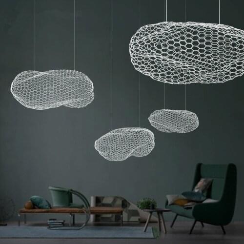 Nordic Spotlight LED Children Room Cloud Pendant Lights Cloud Living Room Bedroom Bar Cafe Iron Hanging Decor Lamps Fixtures