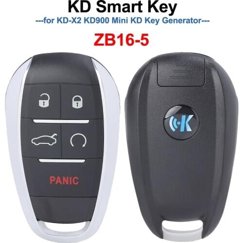 KEYDIY ZB16-5 KD Smart Remote Key Universal KD Auto Car Key Fob for KD-X2 Key Generator,ZB01-4 Fits More than 2000 Models