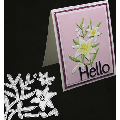 YINISE Metal Cutting Dies For Scrapbooking Stencils Leaves Daffodil Scrapbook CUT DIY Paper Cards Decoration Embossing Die Cuts