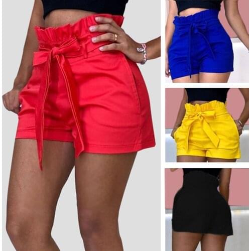 Womens High Waist Shorts Pure Color Loose Casual Shorts Ladies 2021 New Summer Streetwear Shorts For Women