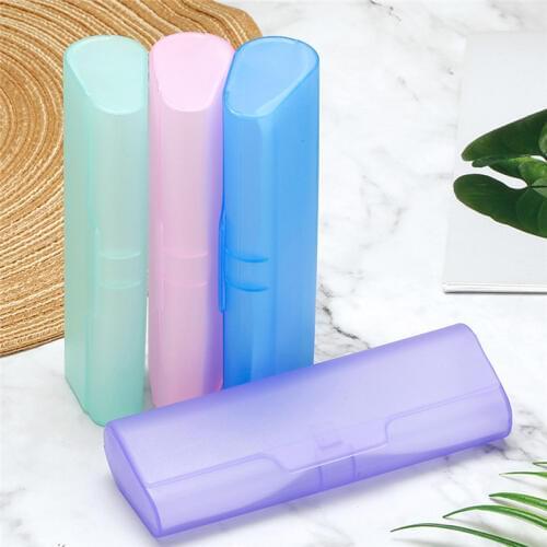 1PC Fashion Portable Plastic Semi-Transparent Glasses Case PP Glasses Eyeglass Box for Men Women