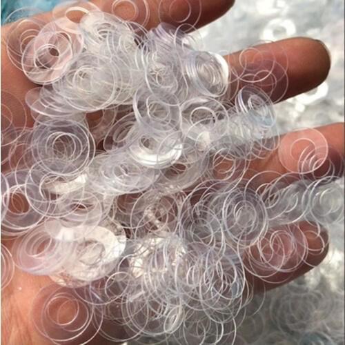 20Pcs M4 M5 PVC Transparent plastic Flat gasket rubber insulation washer thin Screw hard meson 8mm-12mm L