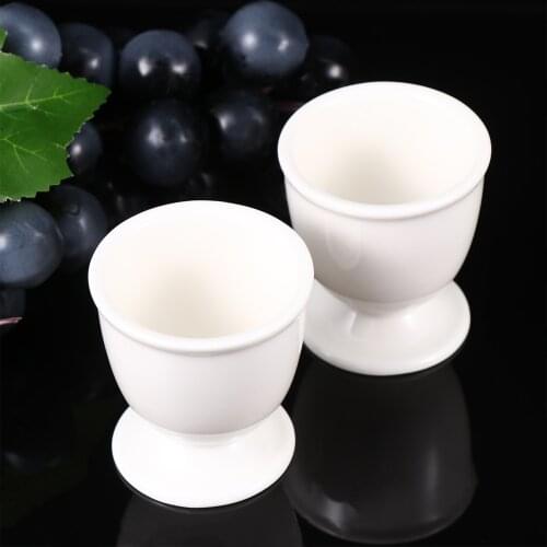 3pcs Porcelain Egg Cups White Egg Holder Boiled Egg Stand Tabletop Restaurant Boiled Egg Storage Rack Brunch Breakfast Egg Tool