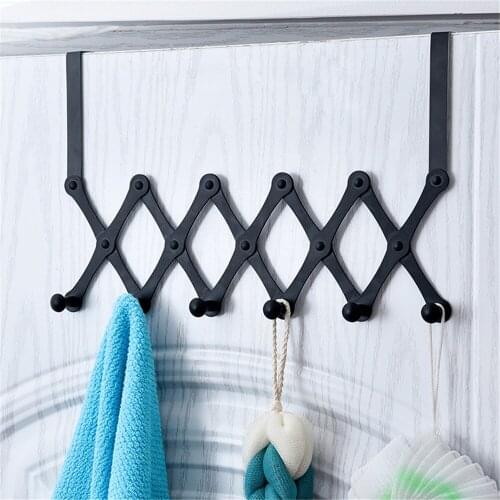 4-6 Foldable Hook Stainless Steel Behind The Door Rack Coat Hat Bag Storage Organizer Key Holder Bathroom Wall Towel Hangers
