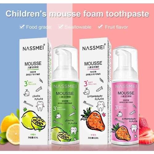 60ml Toothpaste Oral Care Teeth Cleaning Mouthwash Teeth Cleaning Foam Childrens Foaming Toothpaste Mouth Wash For Kids