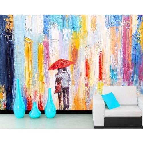 Papel de parede abstract colorful oil painting 3d wallpaper living room tv wall bedroom wall papers home decor cafe bar mural