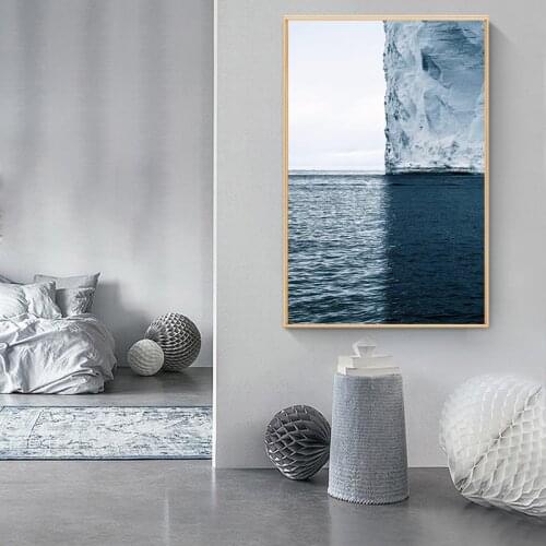 Iceberg Canvas Poster Landscape Motivational Canvas Painting Wall Art Quote Nordic Print Wall Picture Corridor Aisle Decor