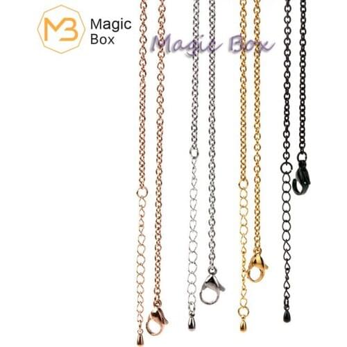 Four-color stainless steel floating small box necklace, high quality adjustable O-chain necklace, suitable for womens product c